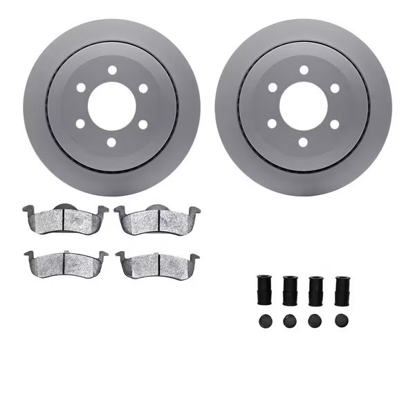 4212-99197, Geospec Rotors with Heavy Duty Brake Pads includes Hardware, Silver, Dynamic Friction Co, Mfr#: 4212-99197
